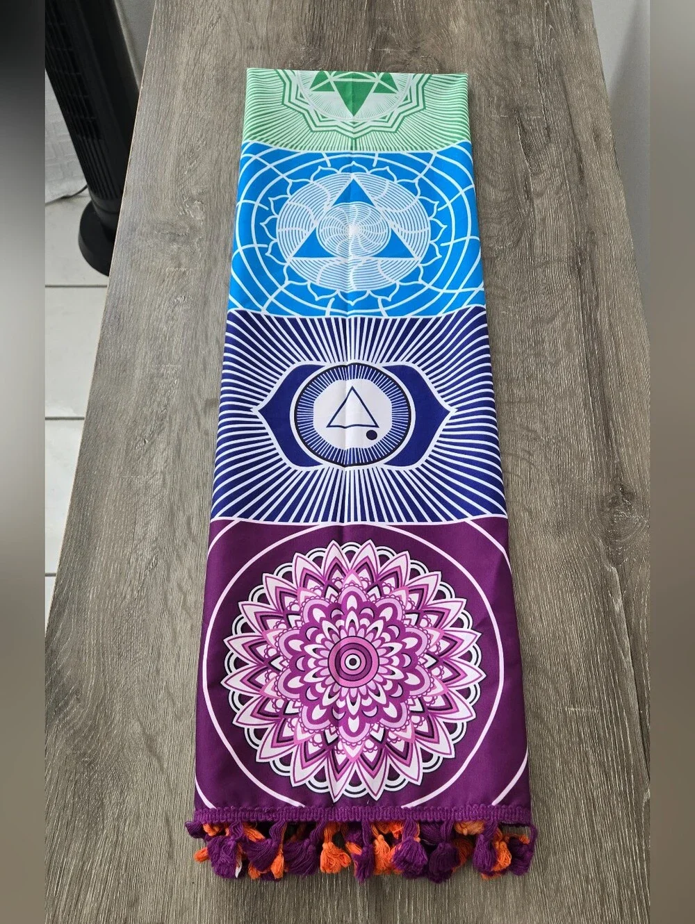 Rainbow Chakra Tapestry Throw